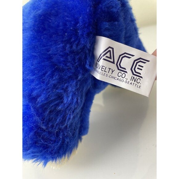 Vintage ACE Novelty Co Inc Blue Bear Yellow Hat & Rain Jacket Plush Toy US 9.25” - Picture 9 of 12